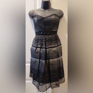 BCBG MAX AZRIA Strapless Prom evening Cocktail Party Black Dress women's Size 8